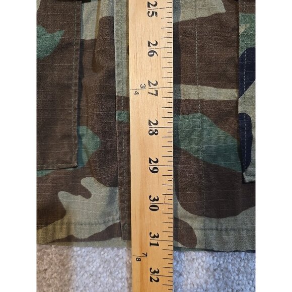 OOAK Upcycle Military Camo Jacket The Doors Rock Music Graphic Tee Boyfriend ML - Picture 5 of 10